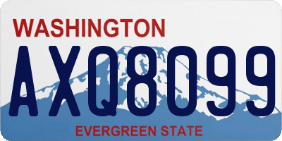 WA license plate AXQ8099