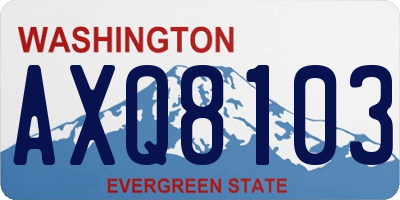 WA license plate AXQ8103