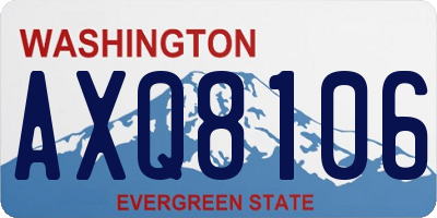 WA license plate AXQ8106