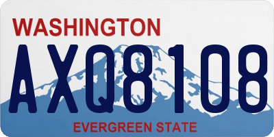 WA license plate AXQ8108