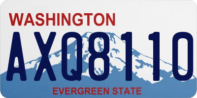 WA license plate AXQ8110