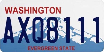 WA license plate AXQ8111