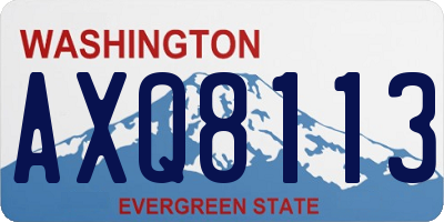 WA license plate AXQ8113