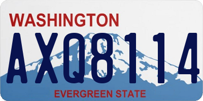 WA license plate AXQ8114