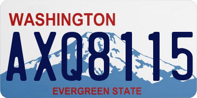 WA license plate AXQ8115