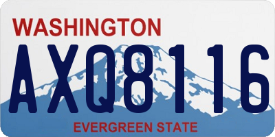 WA license plate AXQ8116