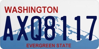 WA license plate AXQ8117