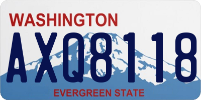 WA license plate AXQ8118