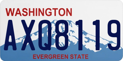 WA license plate AXQ8119