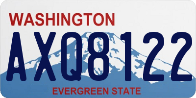 WA license plate AXQ8122