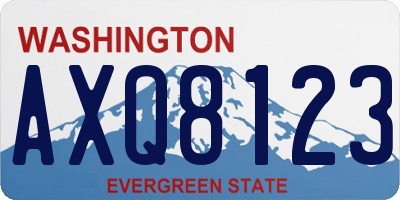 WA license plate AXQ8123