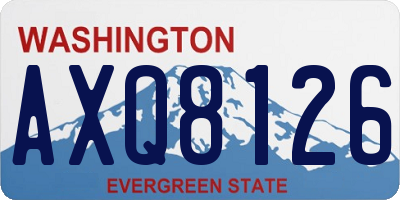 WA license plate AXQ8126