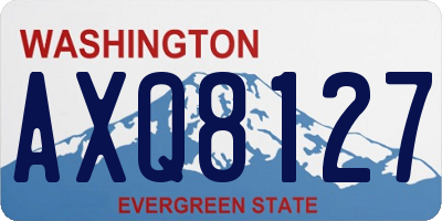 WA license plate AXQ8127