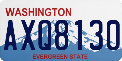 WA license plate AXQ8130