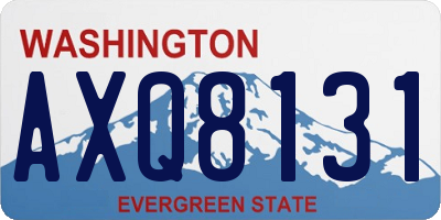 WA license plate AXQ8131