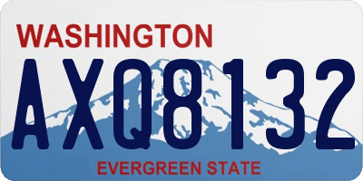 WA license plate AXQ8132
