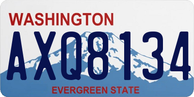 WA license plate AXQ8134