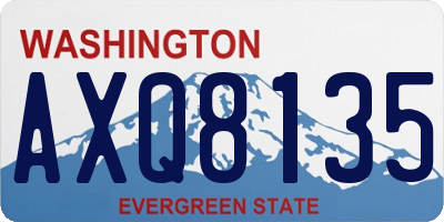WA license plate AXQ8135