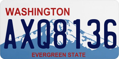 WA license plate AXQ8136