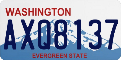 WA license plate AXQ8137