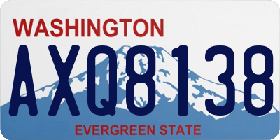 WA license plate AXQ8138