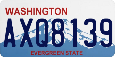 WA license plate AXQ8139