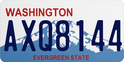 WA license plate AXQ8144