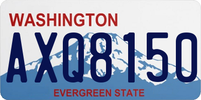 WA license plate AXQ8150