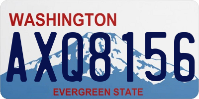 WA license plate AXQ8156