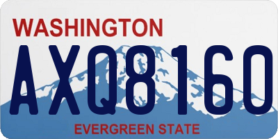 WA license plate AXQ8160