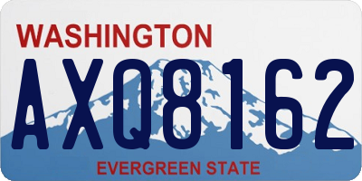 WA license plate AXQ8162