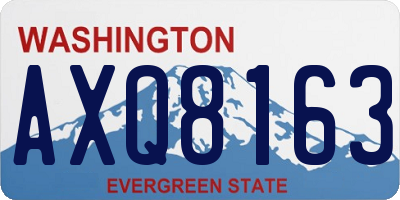 WA license plate AXQ8163