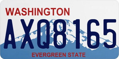 WA license plate AXQ8165