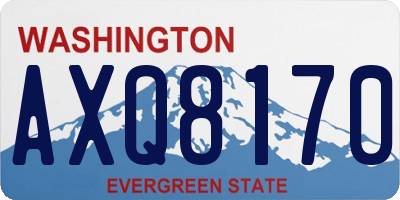 WA license plate AXQ8170