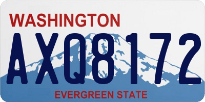 WA license plate AXQ8172