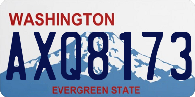 WA license plate AXQ8173