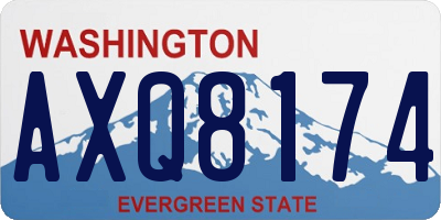 WA license plate AXQ8174