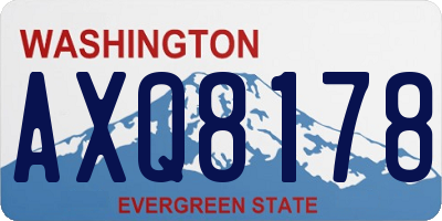 WA license plate AXQ8178