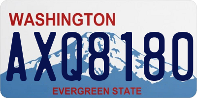 WA license plate AXQ8180