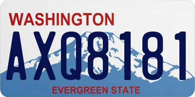 WA license plate AXQ8181