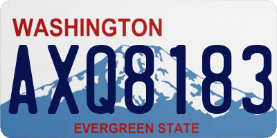 WA license plate AXQ8183