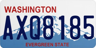 WA license plate AXQ8185
