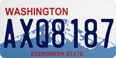 WA license plate AXQ8187