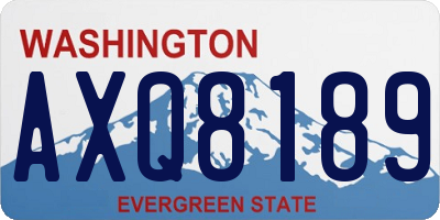 WA license plate AXQ8189