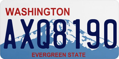 WA license plate AXQ8190