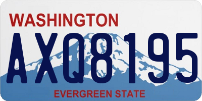 WA license plate AXQ8195
