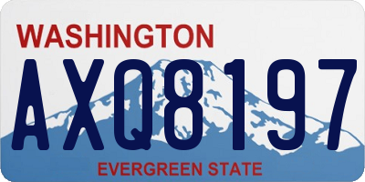 WA license plate AXQ8197