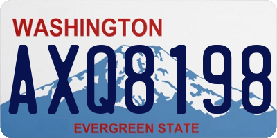 WA license plate AXQ8198