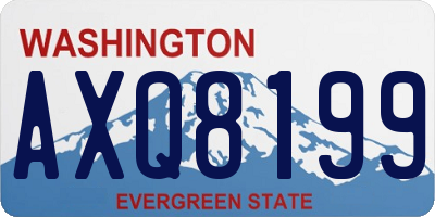 WA license plate AXQ8199