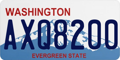 WA license plate AXQ8200